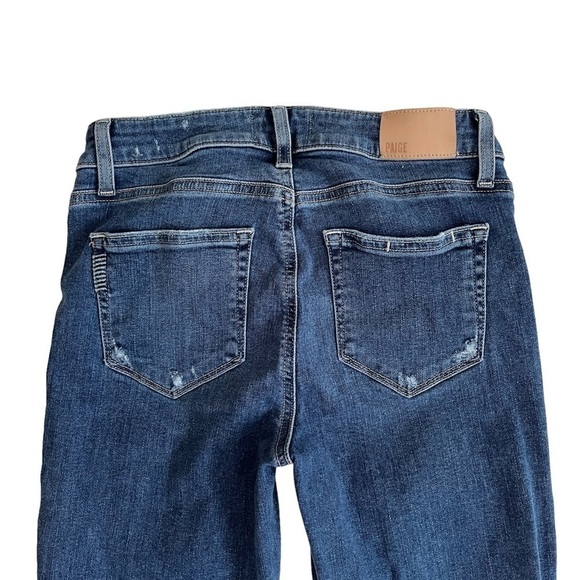 PAIGE Verdugo Ankle Distressed Skinny Jeans in Roadhouse Destructed 26 - Picture 15 of 17